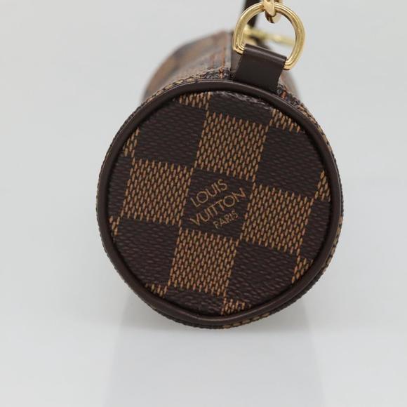LOUIS VUITTON Damier Ebene Papillon Pouch LV Auth 130869 - Picture 4 of 16